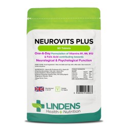 Neurovits Plus comprimate cu vitamine în doză mare care susțin sistemul nervos (B1, B6, B12, Acid folic), 90 tablete